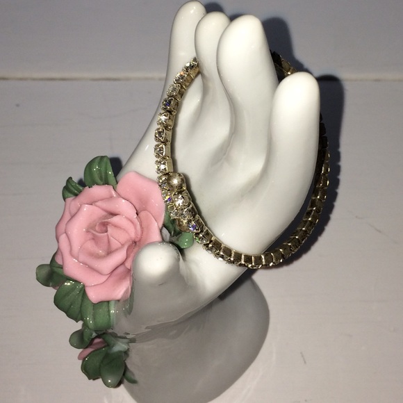 Euc Rhinestone open wrap bracelet - Picture 3 of 4